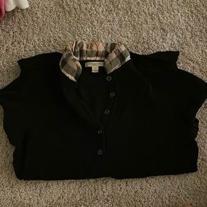 Black Burberry polo